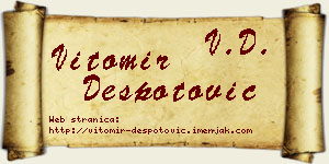 Vitomir Despotović vizit kartica